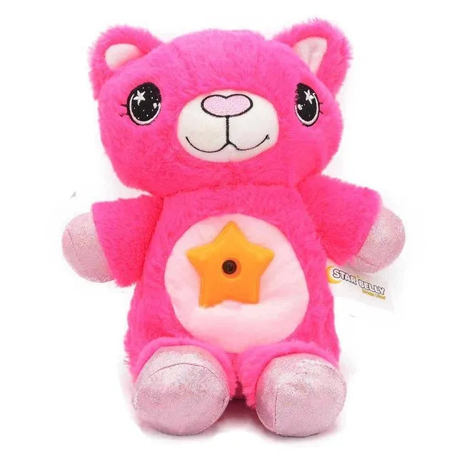 Baby Stuffed Animal With Light Projector Starry Sky Comforting Unicorn Plush LED Galaxy Night Light Cuddly Novelty Lamp Toy Gift