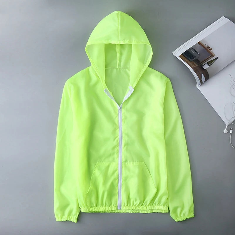 Woman Sun Protection Clothing Female Jackets Summer Ladies Thin Long Sleeve Outdoor Sports Hooded Protect Windbreakers