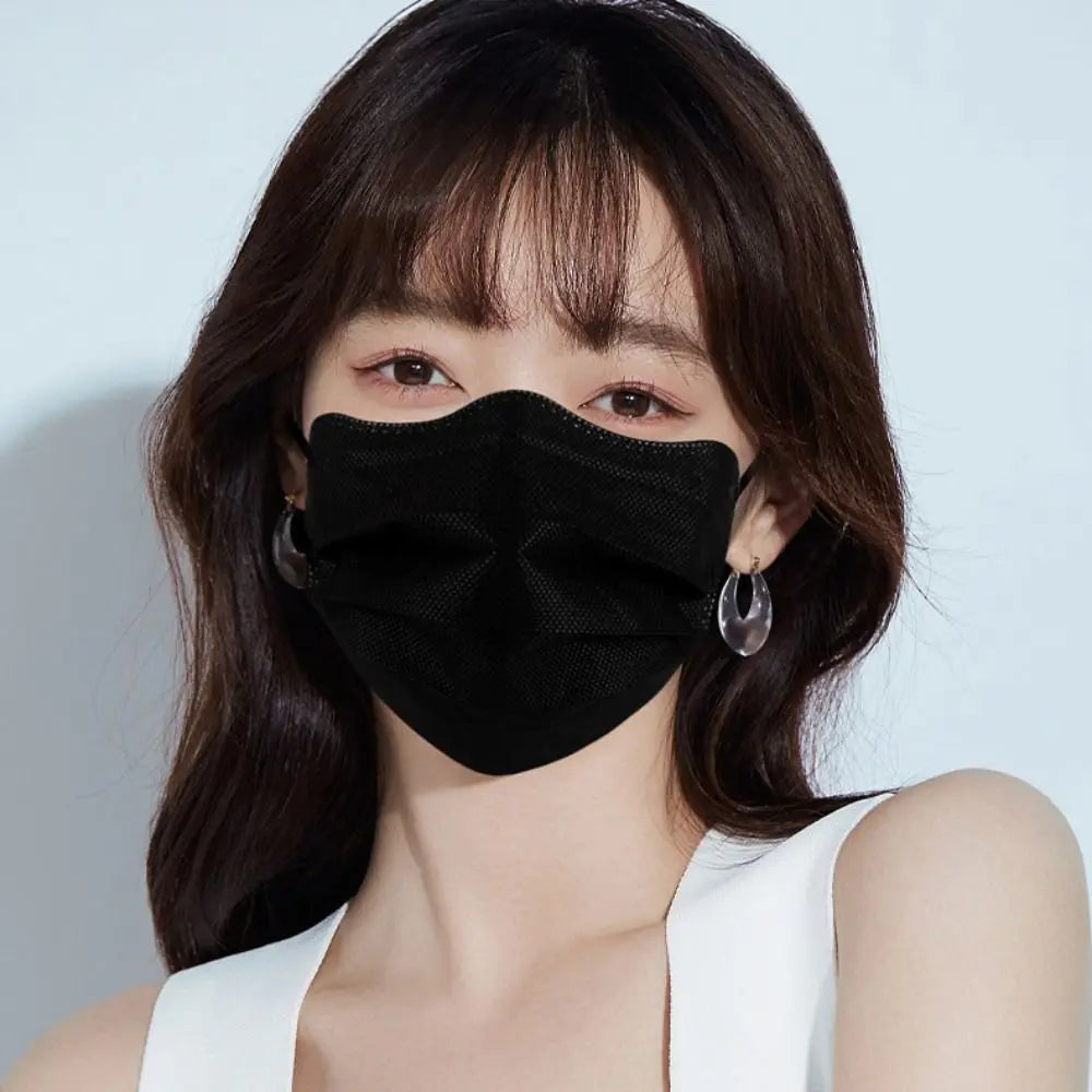 50pcs 3layer Anti-dust Mask Butterfly Shaped Design Mask Adult Face Mask Women Female Protective Disposable Face Cover