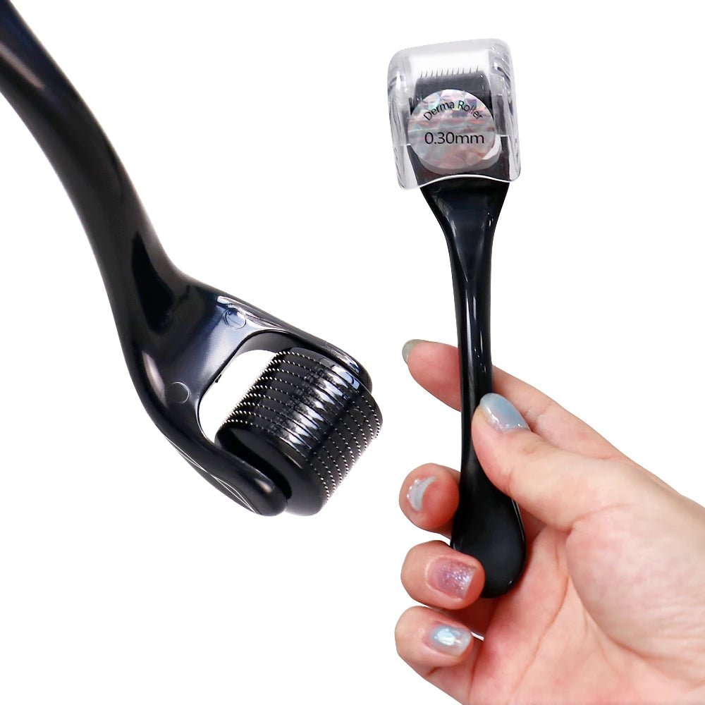 1Pcs Derma Roller 0.2/0.25/0.3mm for Hair Beard Grow Titanium 540 Microneedles Cosmetic Beauty Facial Device for Women and Man