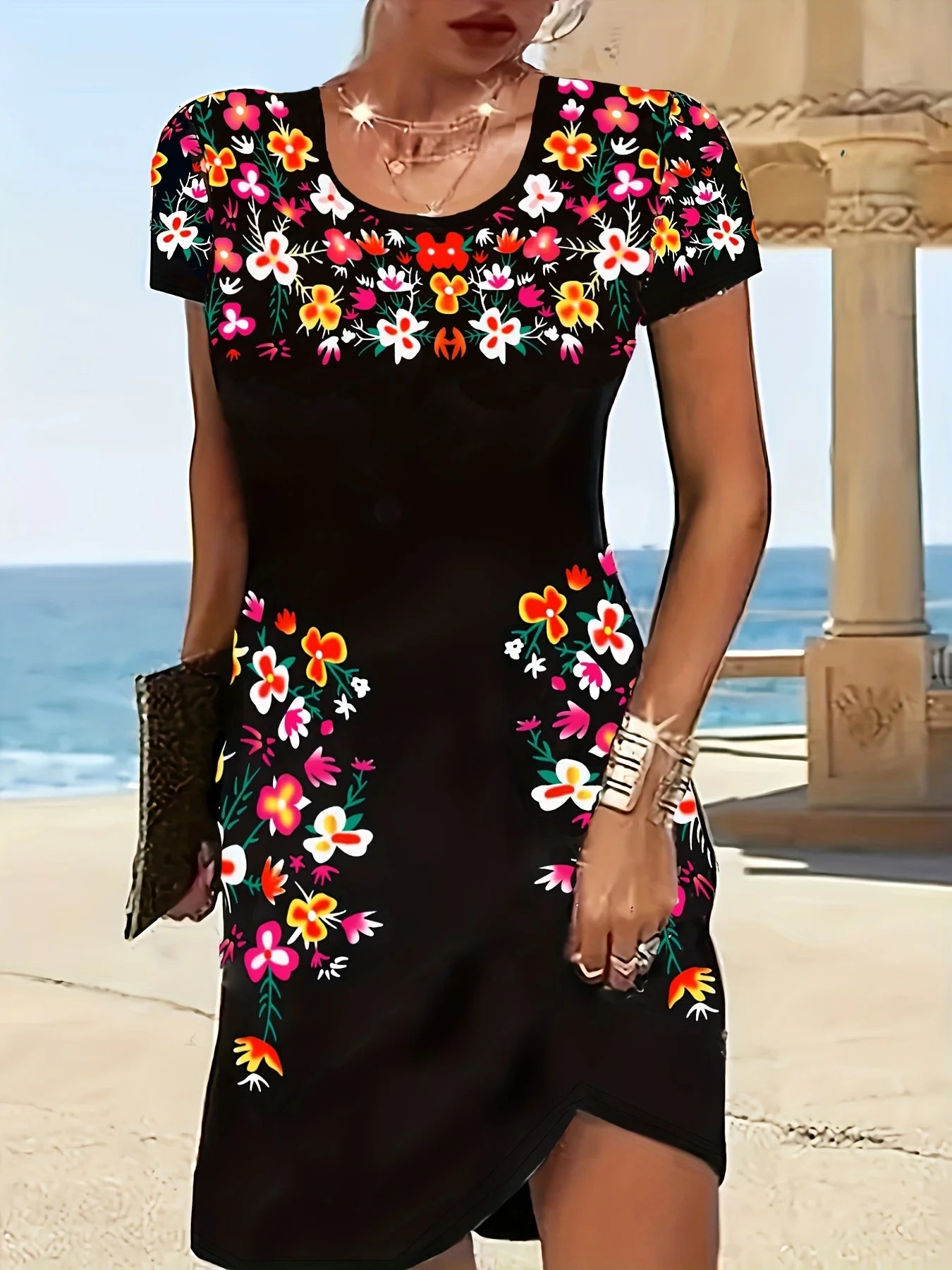 Women's Oversized Woven Dress Casual Bohemian Maxi Summer A-Line Long Dress with Pockets Full Length Clothing