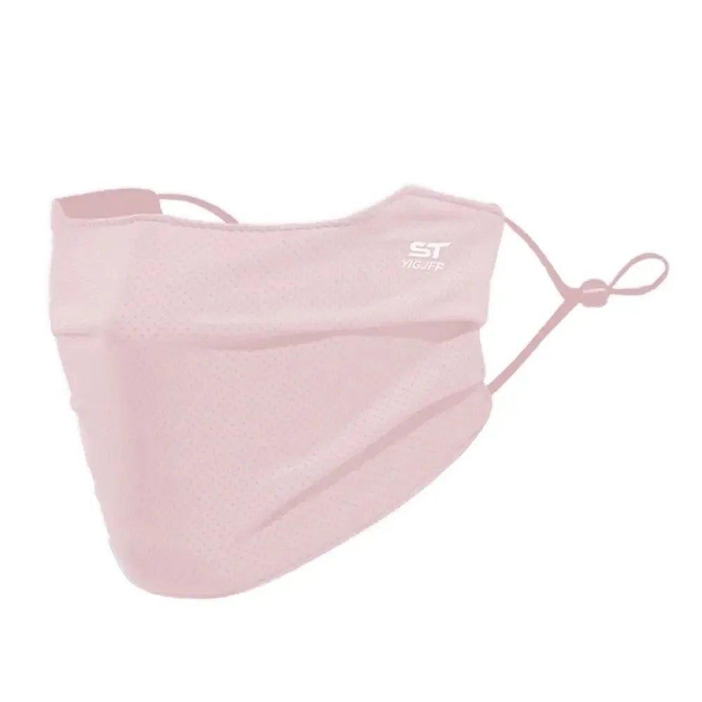 Breathable Ice Silk Face Cover UV Face Shield Washable Reusable Sun Protection Face Mask for Motorcycle Running Riding Exercise