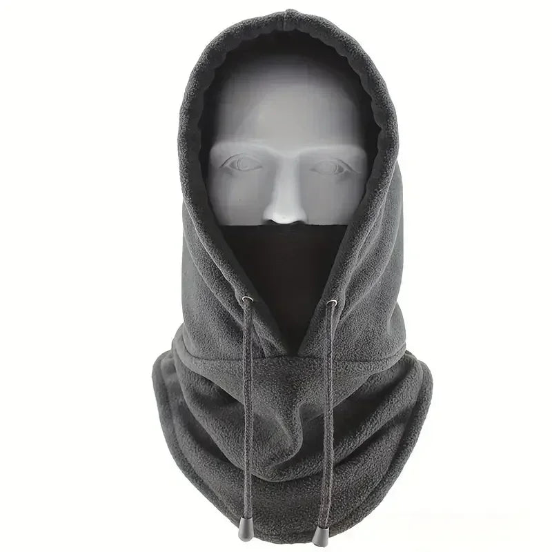 Winter Thermal Fleece Hat Hooded Outdoor Windproof Cold Warm Skiing Sport Balaclava Men Women Neck Warmer Cycling Face Mask Caps