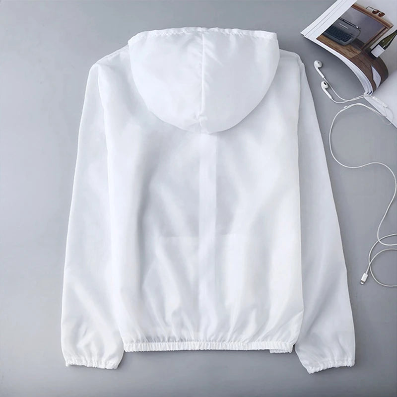 Woman Sun Protection Clothing Female Jackets Summer Ladies Thin Long Sleeve Outdoor Sports Hooded Protect Windbreakers