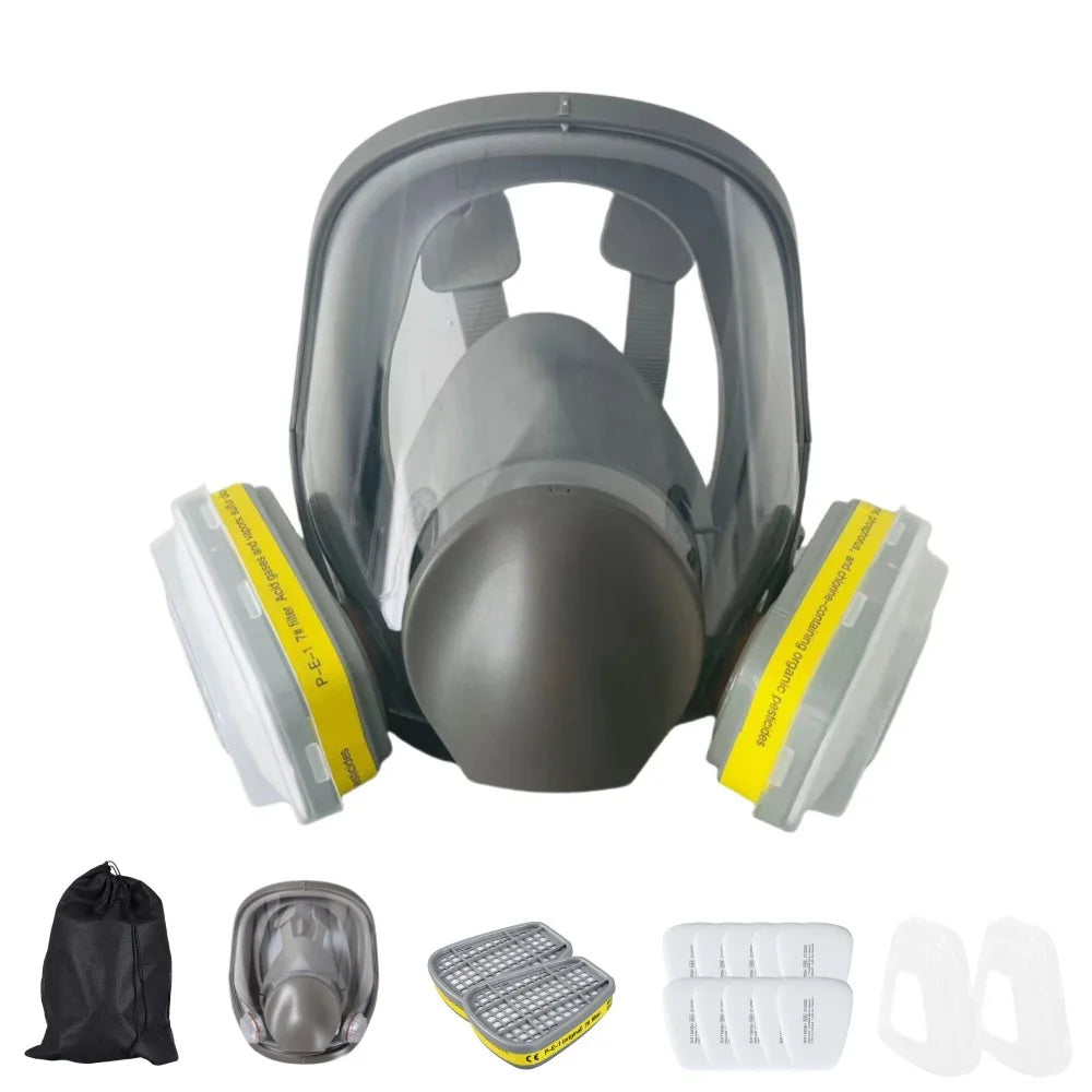 27 In 1 6800 Industrial Painting Spraying Respirator Gas Mask 15 In 1 Suit Safety Work Filter Dust Full Face Mask Replace MMM