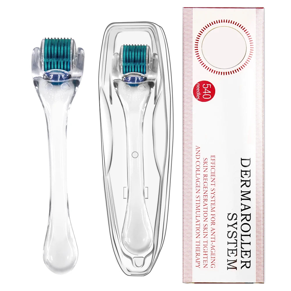 1Pcs Derma Roller 0.2/0.25/0.3mm for Hair Beard Grow Titanium 540 Microneedles Cosmetic Beauty Facial Device for Women and Man