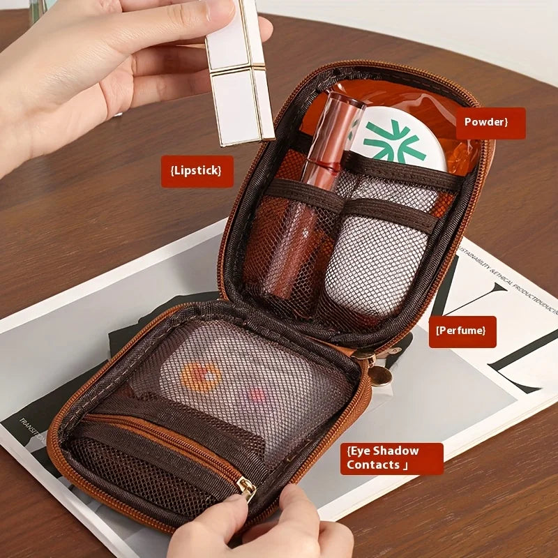 Transparent Travel Cosmetic Bag, Portable Mini Waterproof Cosmetic Lipstick Storage Bag, Multifunctional Clutch Bag