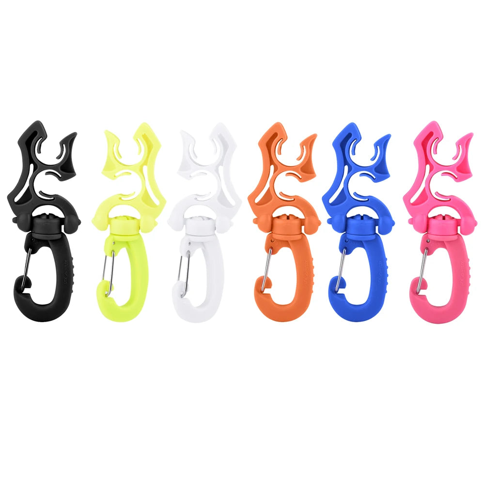 Scuba Diving Clip Double BCD Hose Holder Clip Regulator Retainer Buckle Hook For Dive Snorkeling Accessories