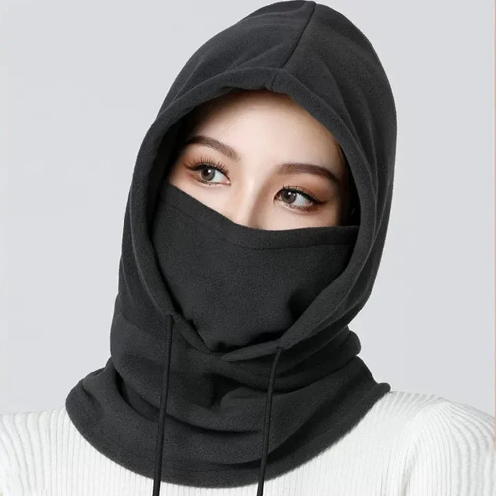 Winter Thermal Fleece Hat Hooded Outdoor Windproof Cold Warm Skiing Sport Balaclava Men Women Neck Warmer Cycling Face Mask Caps