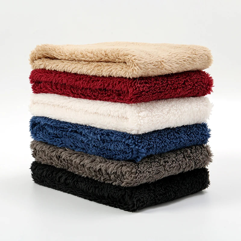 Cashmere Warm Collor Ring Winter Scarf Solid Plush Thick Outdoor Sports Men Women Children Neckerchief Full Face Mask Muffler