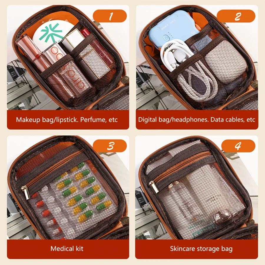 Transparent Travel Cosmetic Bag, Portable Mini Waterproof Cosmetic Lipstick Storage Bag, Multifunctional Clutch Bag