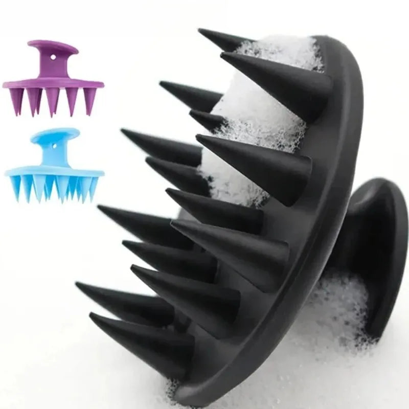 1PCS Silicone Hair Brush Scalp Massager Hair Growth Exfoliator Mold-Free Shampoo Scrubber Hair Care Tool