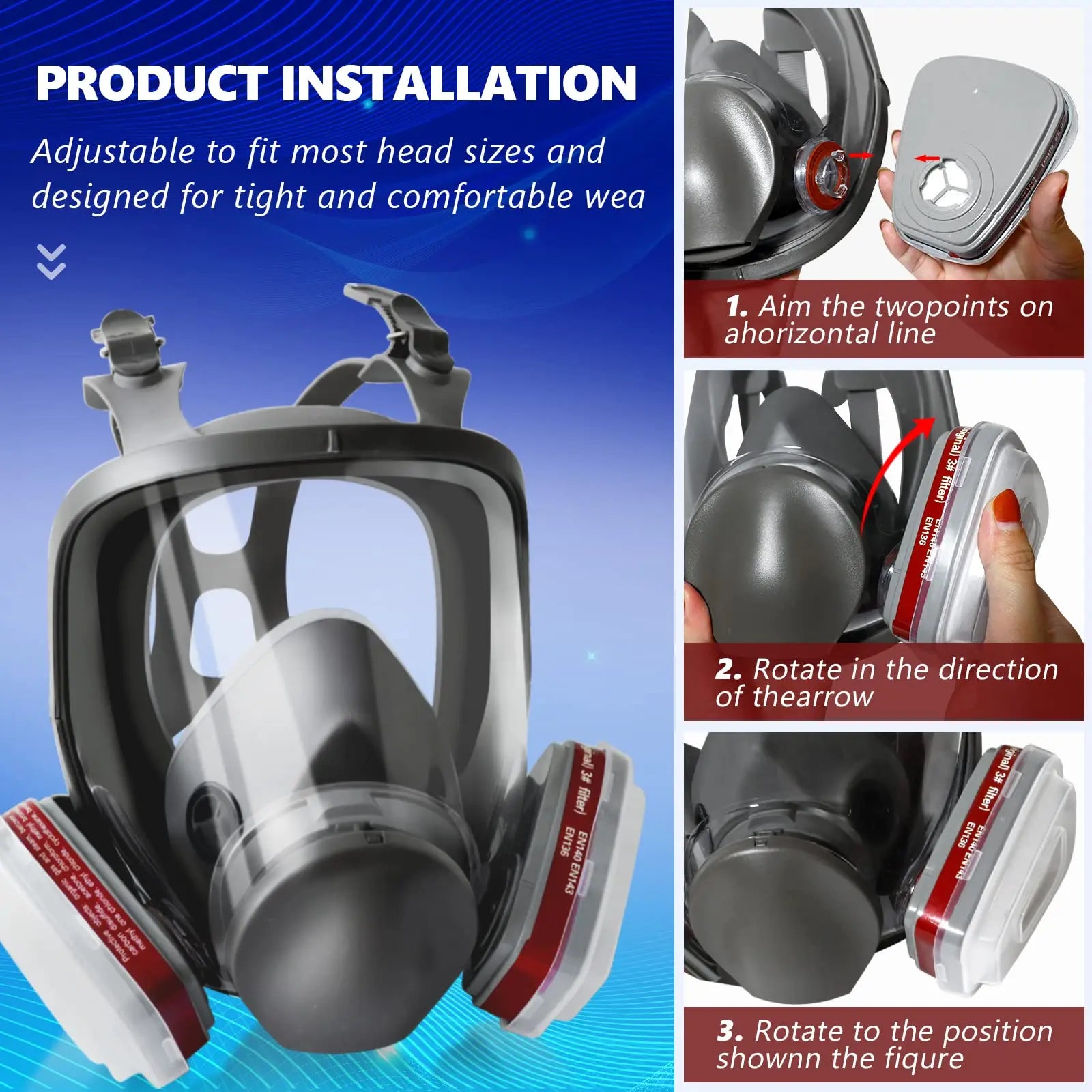 27 In 1 6800 Industrial Painting Spraying Respirator Gas Mask 15 In 1 Suit Safety Work Filter Dust Full Face Mask Replace MMM