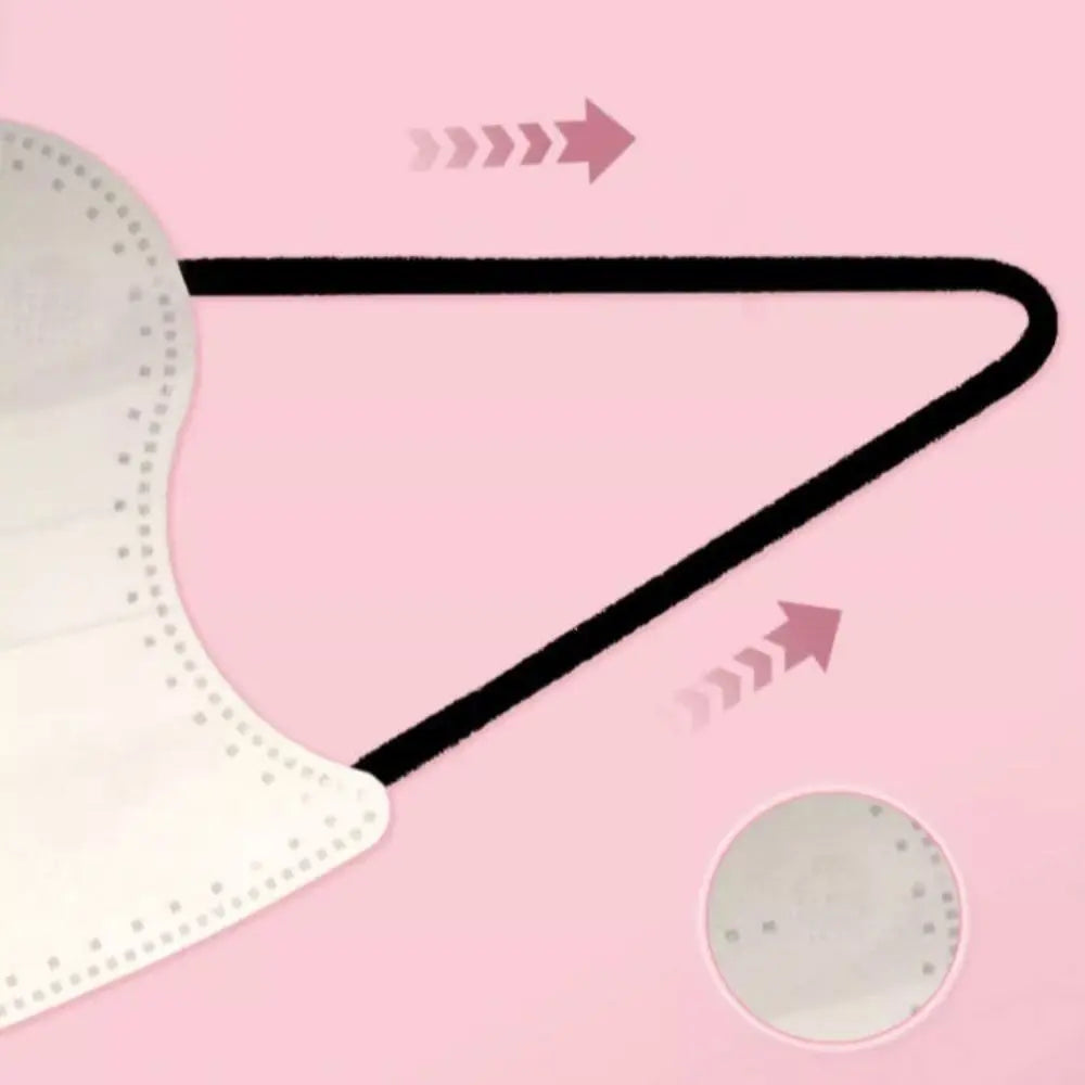 50pcs 3layer Anti-dust Mask Butterfly Shaped Design Mask Adult Face Mask Women Female Protective Disposable Face Cover