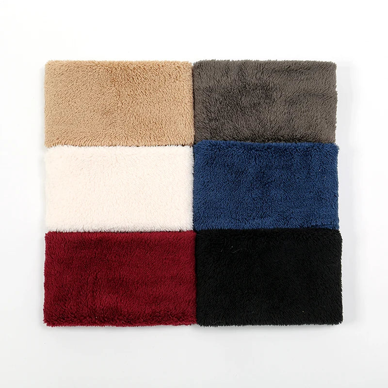 Cashmere Warm Collor Ring Winter Scarf Solid Plush Thick Outdoor Sports Men Women Children Neckerchief Full Face Mask Muffler