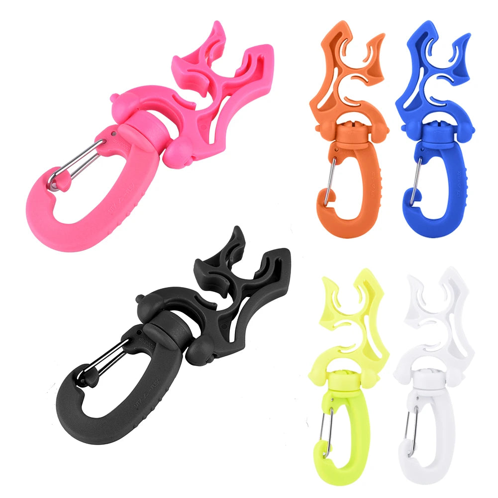 Scuba Diving Clip Double BCD Hose Holder Clip Regulator Retainer Buckle Hook For Dive Snorkeling Accessories