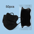 50pcs 3layer Anti-dust Mask Butterfly Shaped Design Mask Adult Face Mask Women Female Protective Disposable Face Cover