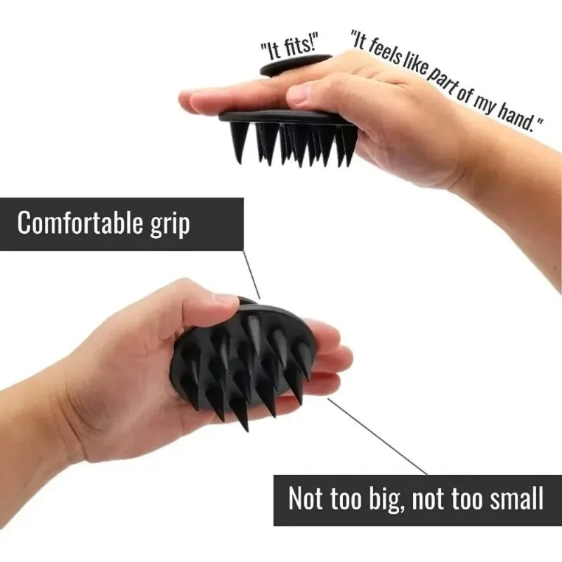 1PCS Silicone Hair Brush Scalp Massager Hair Growth Exfoliator Mold-Free Shampoo Scrubber Hair Care Tool