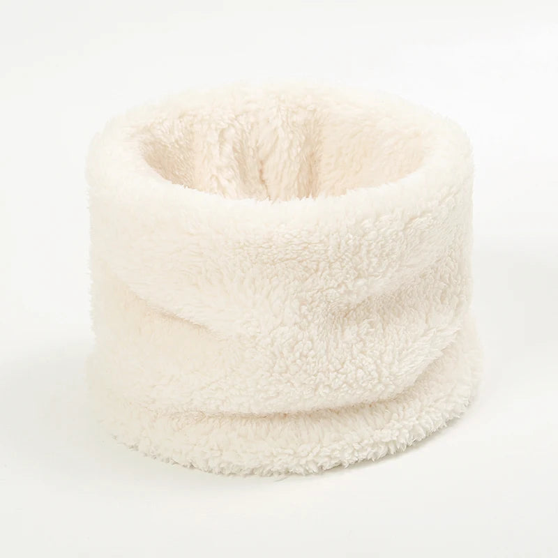 Cashmere Warm Collor Ring Winter Scarf Solid Plush Thick Outdoor Sports Men Women Children Neckerchief Full Face Mask Muffler