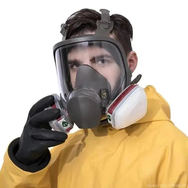 27 In 1 6800 Industrial Painting Spraying Respirator Gas Mask 15 In 1 Suit Safety Work Filter Dust Full Face Mask Replace MMM