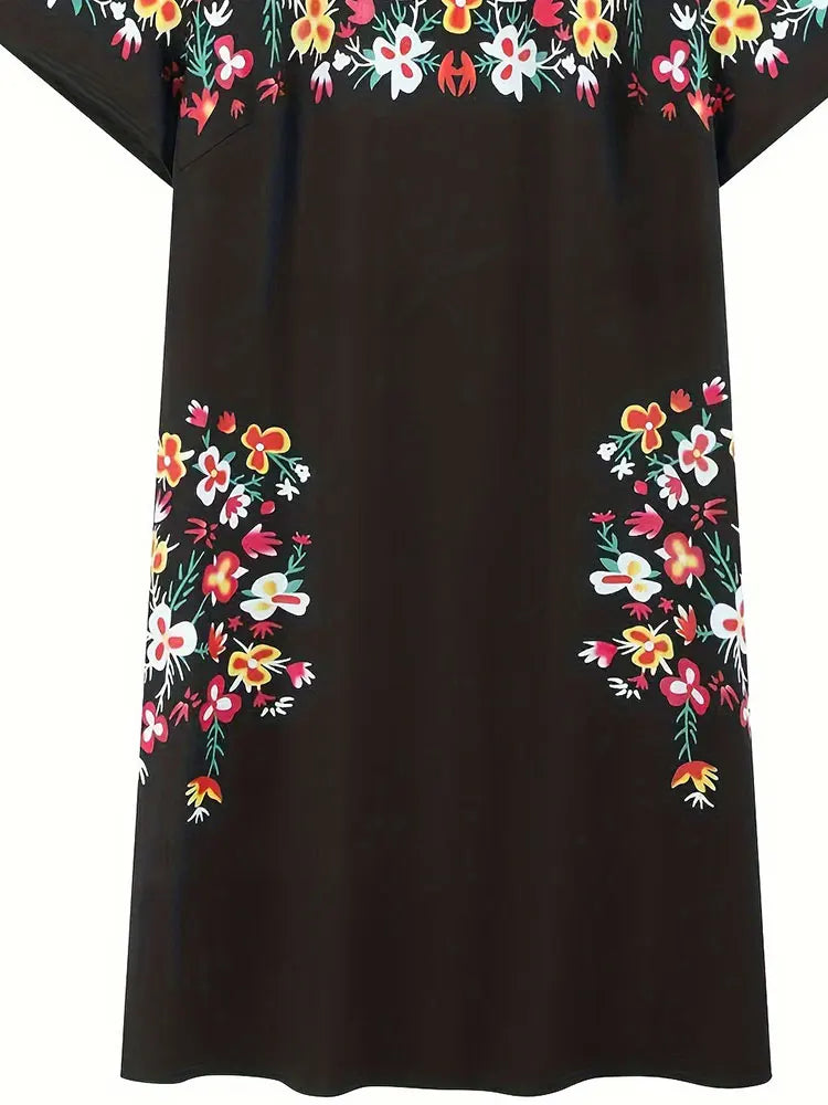 Women's Oversized Woven Dress Casual Bohemian Maxi Summer A-Line Long Dress with Pockets Full Length Clothing