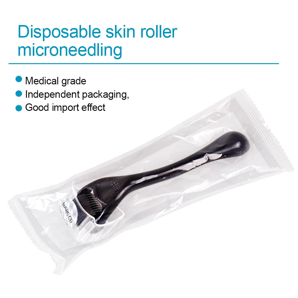 1Pcs Derma Roller 0.2/0.25/0.3mm for Hair Beard Grow Titanium 540 Microneedles Cosmetic Beauty Facial Device for Women and Man