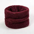 Cashmere Warm Collor Ring Winter Scarf Solid Plush Thick Outdoor Sports Men Women Children Neckerchief Full Face Mask Muffler