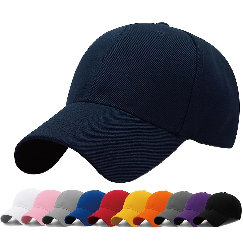 1pc Men&Women's Vintage Simple Solid Adjustable Curved Brim Baseball Cap For Outdoor For King's Day